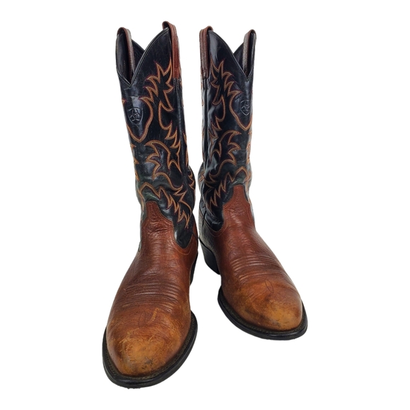 ARIAT Boots Leather Cowboy Western Equestrian - Picture 2 of 14